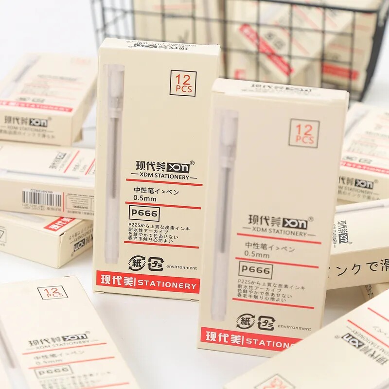 Daily single business office students with exam notes 0 5mm black blue red quick-drying gel pens 12 packs