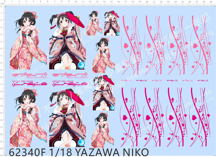 Model of Automotive 1:18 YAZAWA NIKO Academic Idol (pain car) Special Water Paste(62340F)