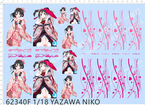 Car MODEL 1:18 YAZAWA NIKO GAKUEN IDOL (PAIN car) Special water sticker(62340F)