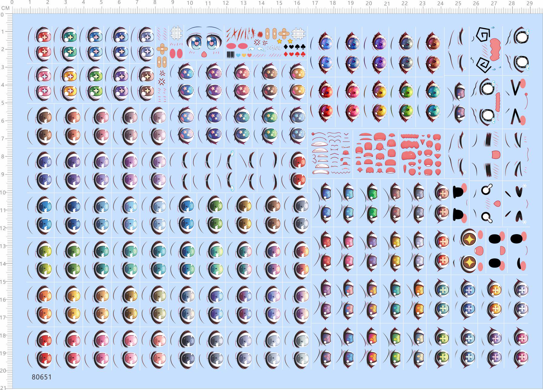 Model Man Puppet Clay Doll Male Blind Box (Eye) Universal Sign Special Water Sticker (80651)