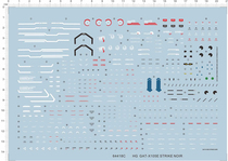 Up to model HG Strike GAT-X105E lacquer black strong attack dedicated water patch (64418C)