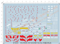 Up to model HG SAZABI MSN-04 card version SZabi special water sticker (61655)