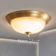 All-Copper Ceiling Light, American Retro Country Style, Light Luxury for Balcony, Study, Master Bedroom Lighting, Direct Sales from Guangdong Zhongshan Manufacturer