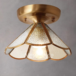 Copper Ceiling Lamp Entrance Hall Cloakroom Corridor Aisle Modern Light Luxury American Balcony Lamp Zhongshan Manufacturer