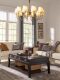 All-Copper Chandelier American Retro Country Living Room Lamp Dining Room Bedroom Light Luxury Lamp Guangdong Zhongshan Lamps Factory Direct Sale