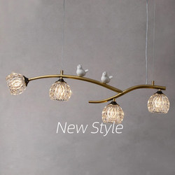 Nordic All-Copper Restaurant Chandelier Living Room Bar Post-Modern Light Luxury Lighting Designer Lamps Zhongshan Factory Direct Sales