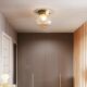 All-Copper Corridor Aisle Light Nordic Retro Entrance Balcony Ceiling Light Guangdong Zhongshan Lighting Manufacturer Direct Sales