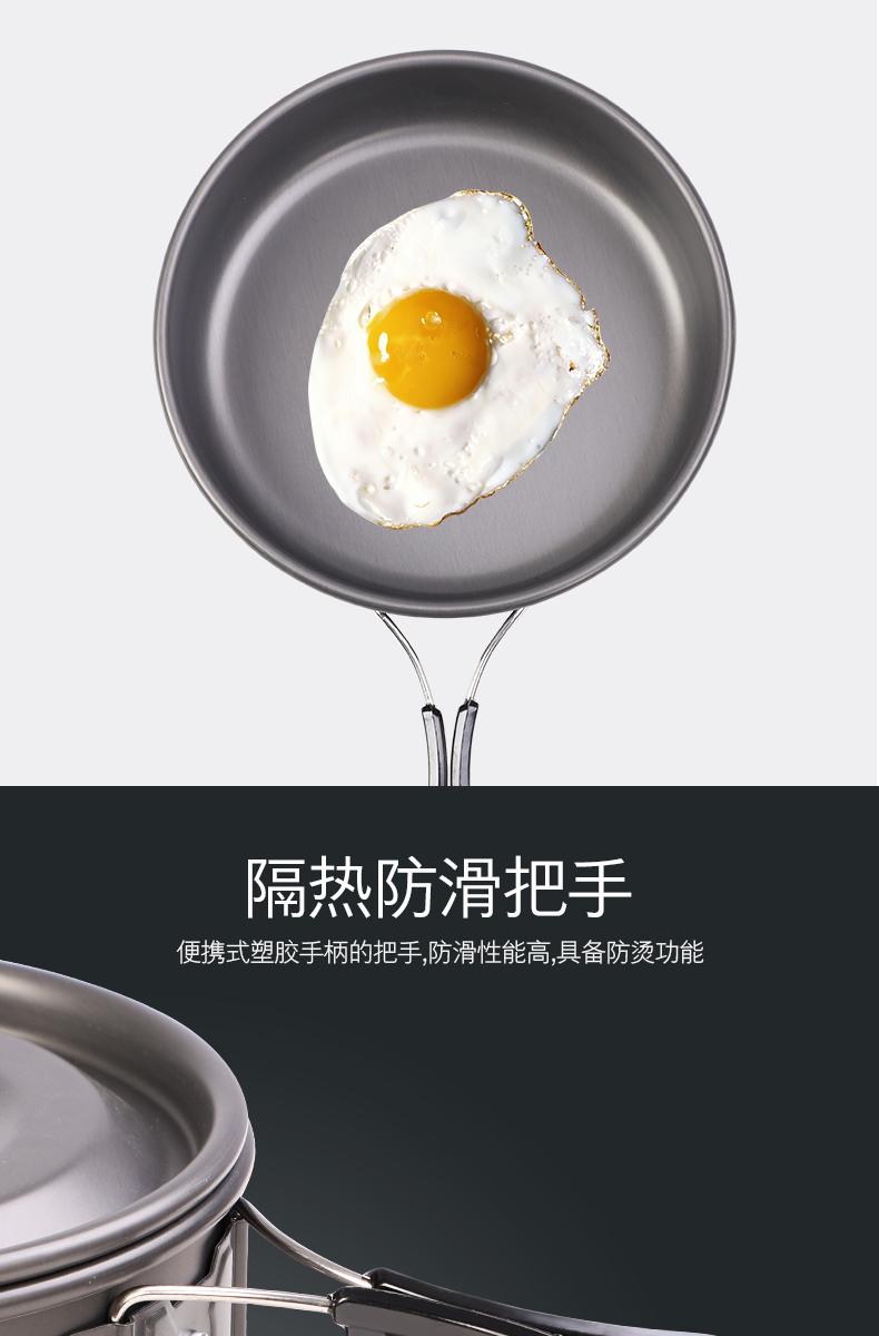 Dụng cụ dã ngoại ngoài trời nồi 2-3 người cắm trại dụng cụ nấu ăn cầm tay nồi bếp lò dao kéo - Bếp lò / bộ đồ ăn / đồ nướng dã ngoại lò nướng ngoài trời bằng than
