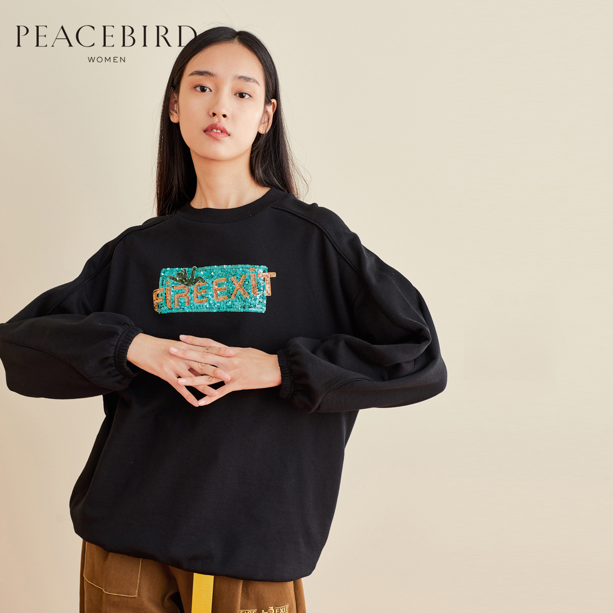 Sweatshirt femme PEACEBIRD    - Ref 3216483 Image 1