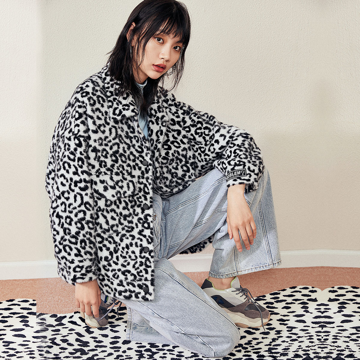 Taiping Bird Leopard Coat nữ 2020 mùa xuân mới Trung bình Dài Fur Coat Coat Fluffy Xu hướng thời trang