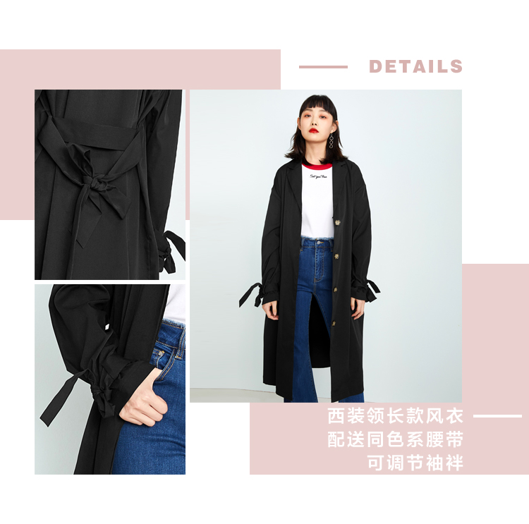 Trench pour femme PEACEBIRD    en Polyester - Ref 3226209 Image 9