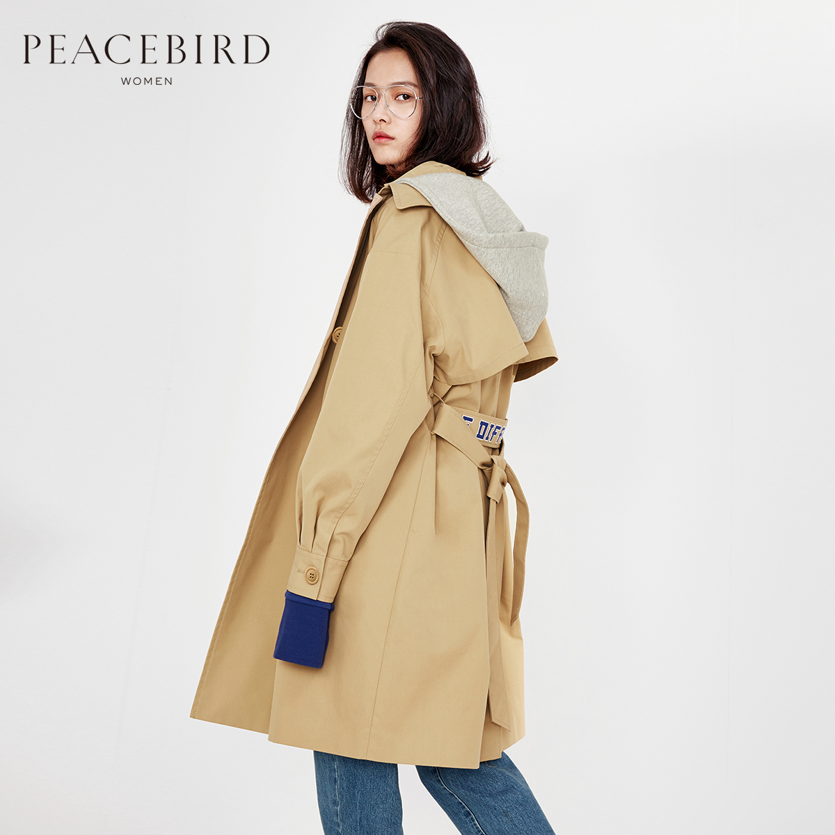 Trench pour femme PEACEBIRD    en Coton - Ref 3228268 Image 2