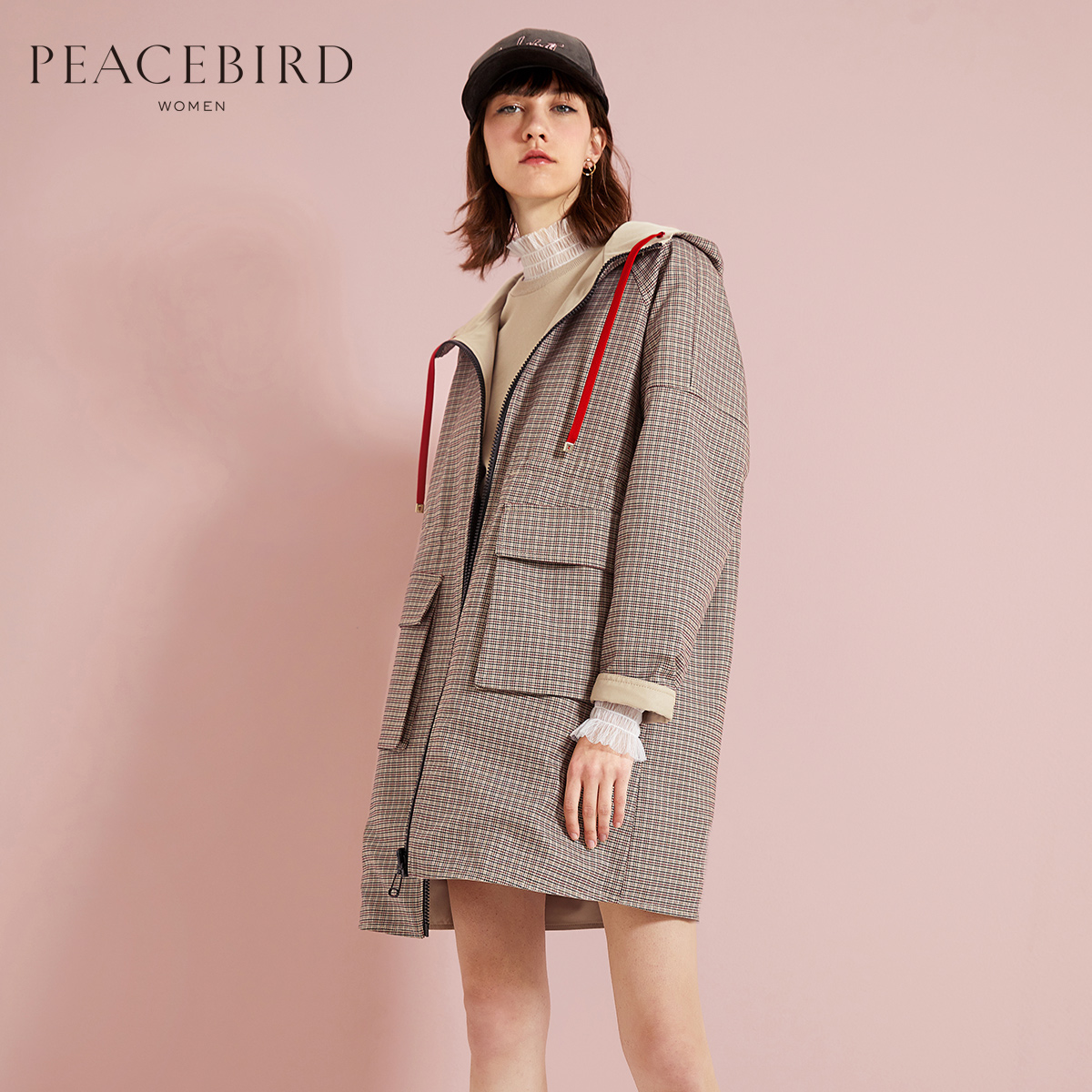 Trench pour femme PEACEBIRD    en Polyester - Ref 3228094 Image 3