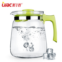 Lilac heat-resistant glass kettle tie pot cold kettle large capacity cool kettle large juice jug S23 2L