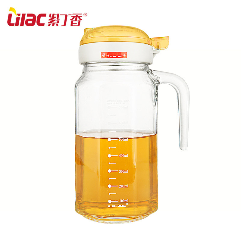 Violet glass kettle large thickness and leakage sauce bottle vinegar bottle quantitative control oil bottle kitchen supplies