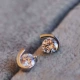 S925 sterling bạc nhẫn nữ hạnh phúc đôi cá heo dễ thương yêu nhẫn mở quà tặng sinh nhật thời trang ngọt ngào của Nhật Bản và Hàn Quốc nhẫn pandora