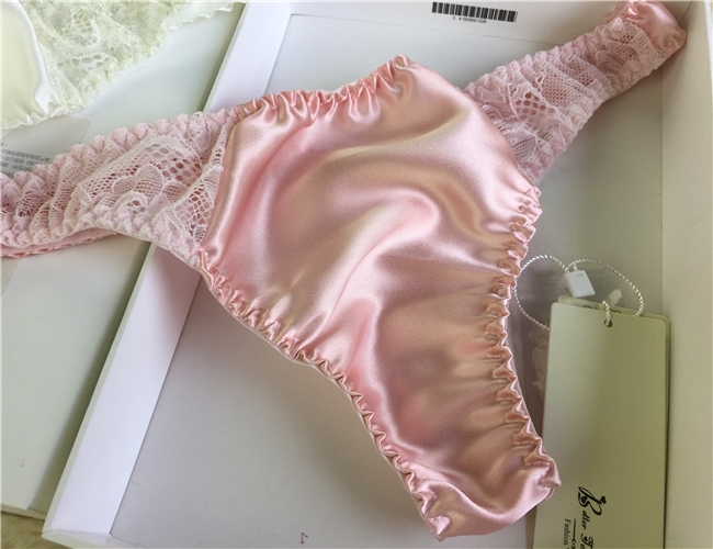 Quần lót lụa nữ 100% lụa thong T quần lót. sip nam