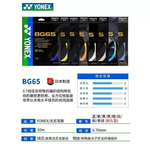 Ракетка бадминтона подлинная yonex yy65 bg65 bg65ti badminton line