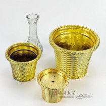 Tingting flower art supply 2013 the latest plastic Tuhao gold-plated basin factory price direct sale special discount value