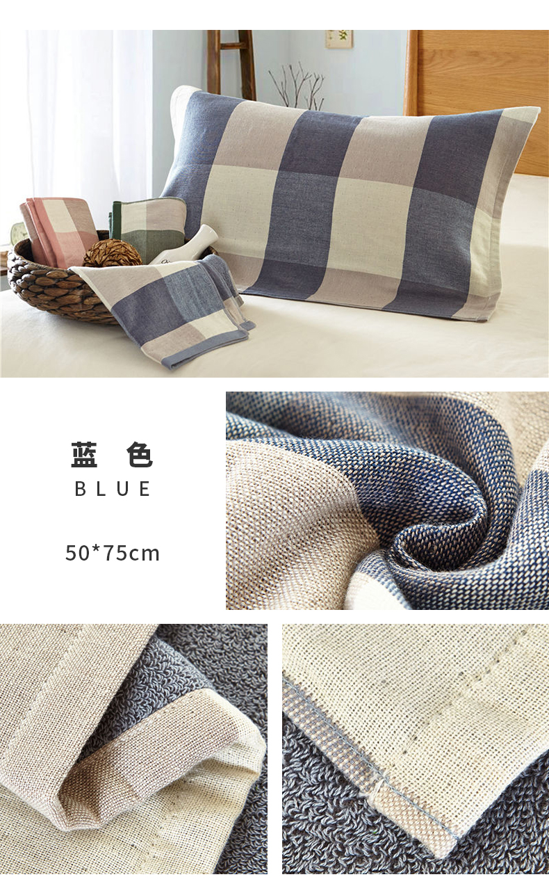 100% cotton khăn một cặp lưới nghĩa vận chuyển khăn lớn bông gạc Chen đầu gối thấm nước mềm - Khăn gối áo gối