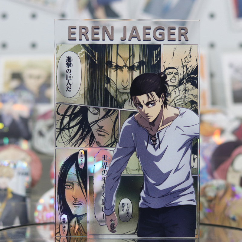 Attack on Titan Acrylic Bricks Eren Mikasa Levi Armin Hanji Levi Crystal Bricks