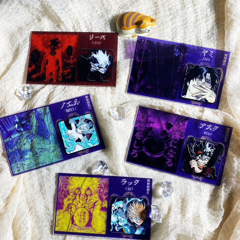 Black Five-Leaf Clover Acrylic Art Card Astarion Night Vision Noelle Yonex Charlotte Goshubana Black Five-Leaf Clover Acrylic Art Card Astarion Night Vision Noelle Yonex Charlotte Goshubana