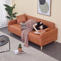 Danish Tech Cloth Free Wash small family Modern minimalist Living room Double trio net Red Nordic Light Lavish Sofa