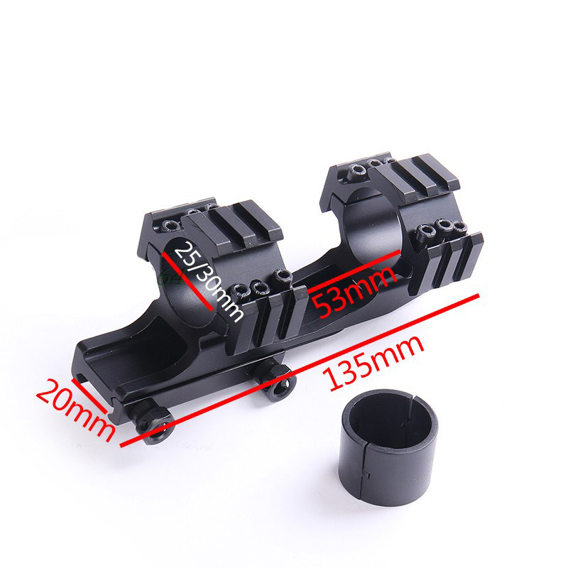 Extended heightened leather rail 25.4mm 30mm pipe diameter sight universal integrated bracket conjoined delay quick release clamp