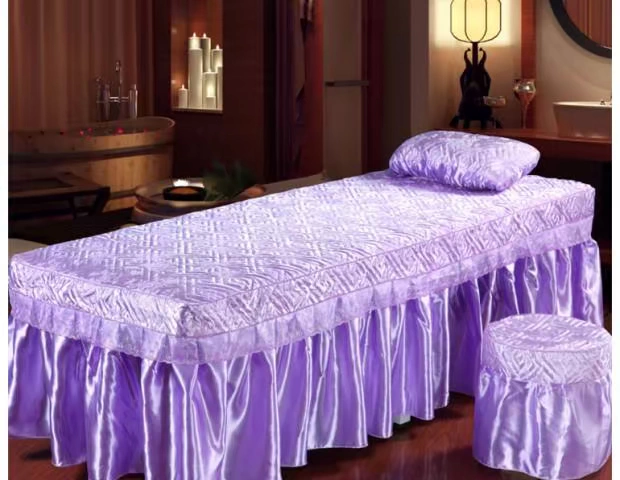 gia đình đẹp bốn bông bedspread giường Quảng trường New Beauty Body Massage khử trùng jacquard ren đặt đặc biệt cung cấp miễn phí vận chuyển - Trang bị tấm mua khăn trải giường spa