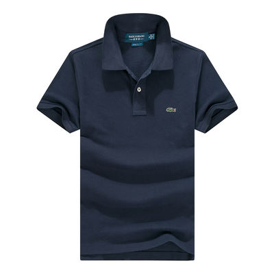 2024 Pure cotton short-sleeved casual POLO shirt for men, summer loose for men, solid color lapel T-shirt for men, business size for men