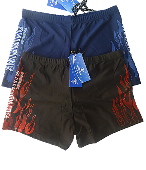 Thời trang quần bơi nam quần boxer phiên bản Hàn Quốc của quần bơi nam thời trang ngọn lửa đàn hồi dây rút vàng quần bơi nam yingfa