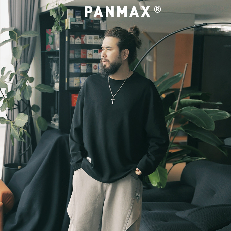 Бренд PANMAX tide, мужская яркая рубашка контрастного цвета большого размера в американском стиле, а также эротическая футболка для пары с длинными рукавами Изображение 1