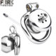 Stainless Steel Negative Electrode Chastity Lock, Transvestite Lower Body Restraint Belt, Catheter Training Cb Lock, Pot Lid Penis Cage for Men