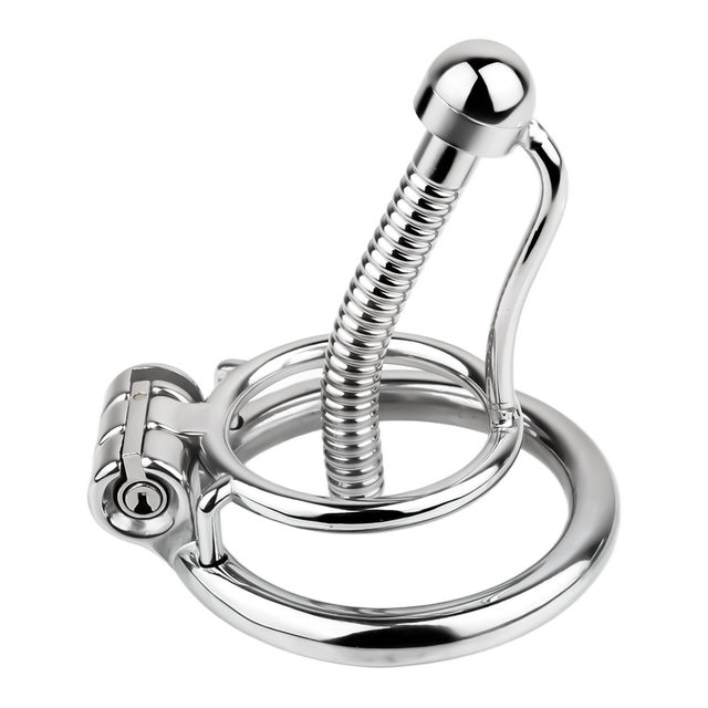Stainless Steel Horse Eye Lock Chastity Cb Lock Chastity Device Sperm Ring Bdsm Training Hollow Ring Stretcher Penis Cage Lock