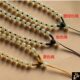 Hotan color jade necklace lanyard Aventurine apple bead full bead chain men's and women's jade pendant rope pendant lanyard