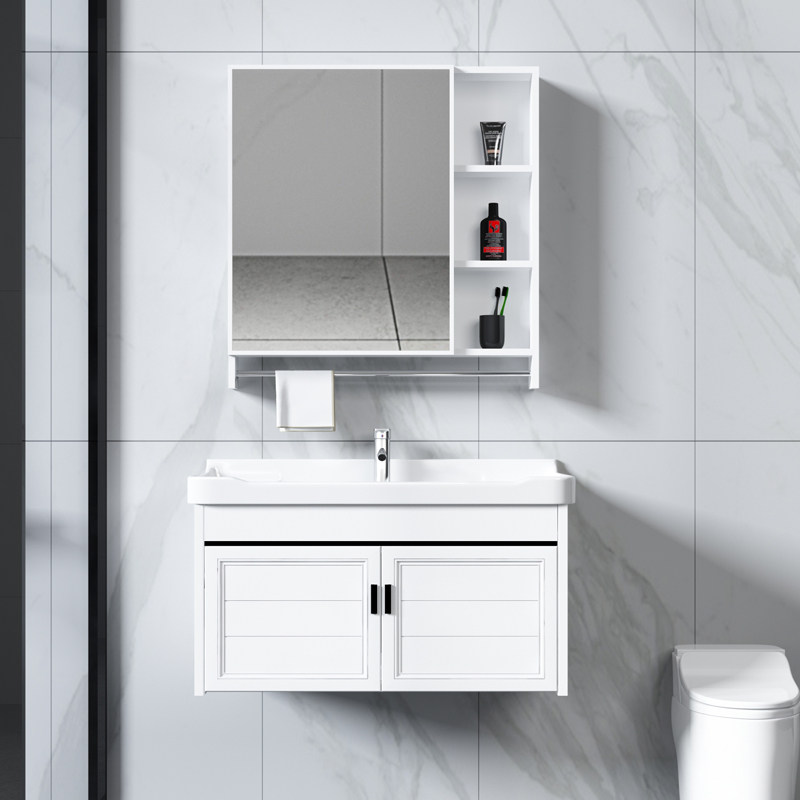 Bathroom set Bathroom cabinet combination washbasin washbasin washbasin one bathroom washbasin small apartment light luxury