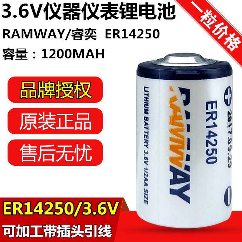 The Wise ER14250 3 6V instrument meter battery 1 2AA Taida PLC monitor battery replacement ls14250
