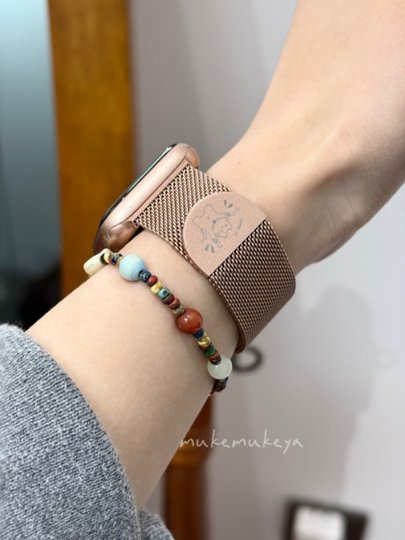 适用苹果表带 彩色米兰尼斯金属apple watch8 iwatch6/5/4/3/2/SE