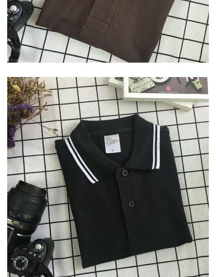 [Little White] mùa hè áo polo ngắn tay nam và nữ áo thun có kích thước lớn áo polo form rộng