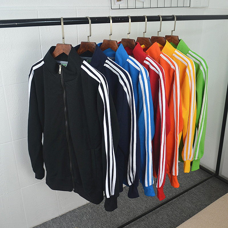 【Xiaobai's Home】Spring and Autumn Japanese-Style Artistic Long-Sleeve Three-Stripe Jacket Zipper Sweatshirt for Men and Women, Couple Sports Bf Style