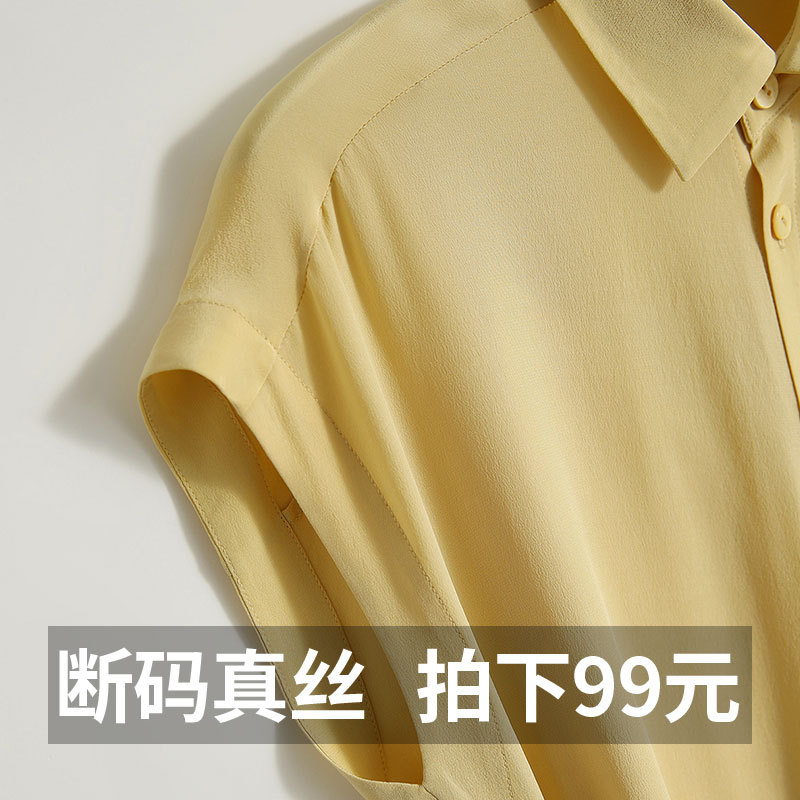 Silk Sleeveless Shirt-Style Dress 2025 New Women's French Niche Dress with a High-End Texture and Feel, Summer Long Dress Silk Sleeveless Shirt-Style Dress 2025 New Women's French Niche Dress with a High-End Texture and Feel, Summer Long Dress