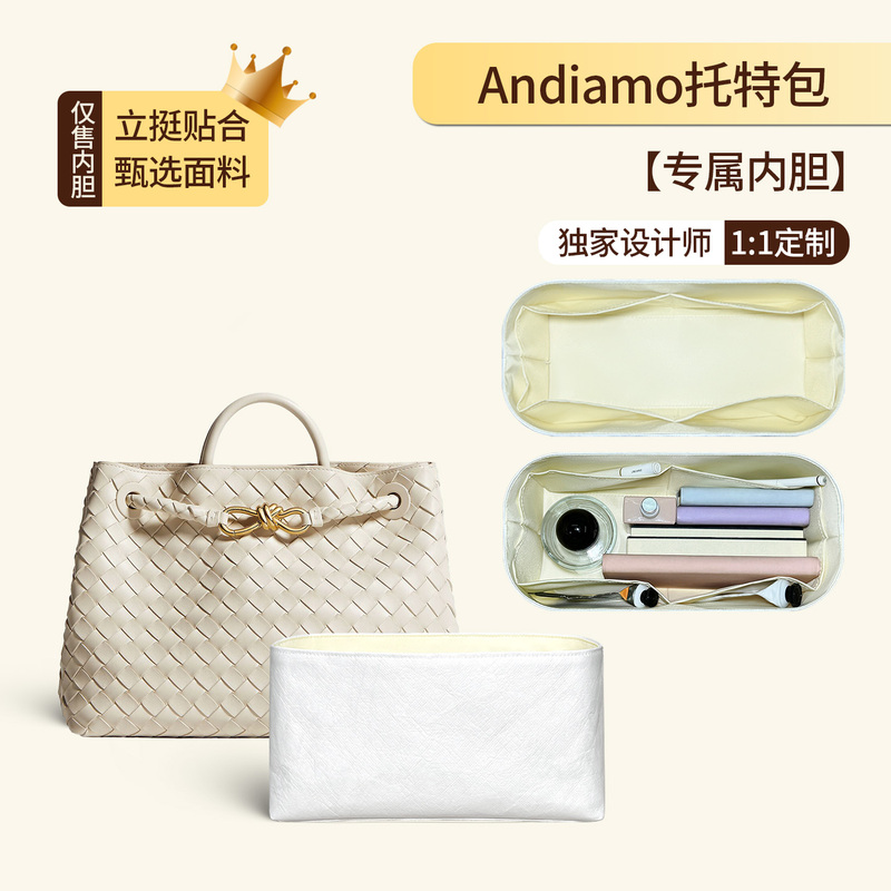 Suitable for Bv Bottega Veneta Andiamo Woven Tote Bag, Dupont Paper Liner Bag, Lightweight Storage Inner Bag