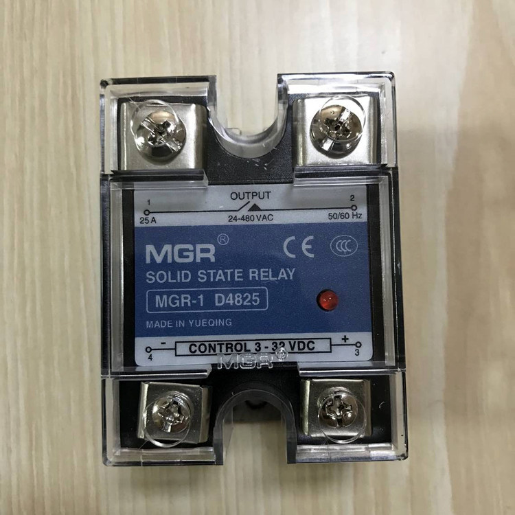 Megel Solid State Relay 25A MGR-1 D4825 Control Voltage 3-32VDC Output 24-480VAC