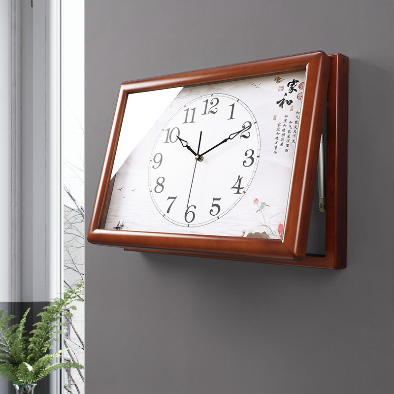 New Chinese mute electric meter box hanging bell household wall distribution box and watch room shielding electric brake box quartz clock table