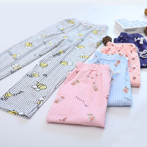 Cotton home pants pajama pants Women summer long shorts cotton home pants loose thin size Korean casual home