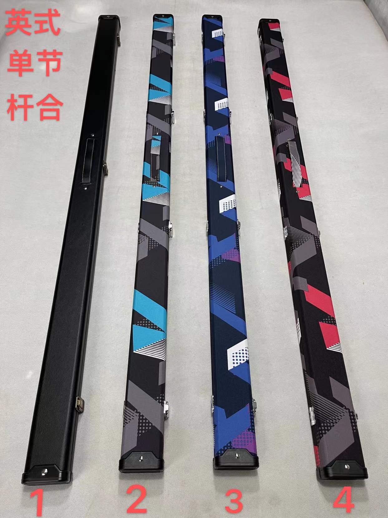 Camouflage English billiard club box single section through stick box double pit leather club box through rod double slot club box