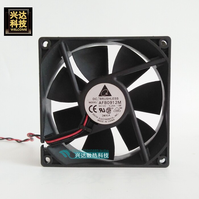 Delta AFB0912M 12V 0 20A 9CM cm 9025 2-wire silent main chassis power cooling fan