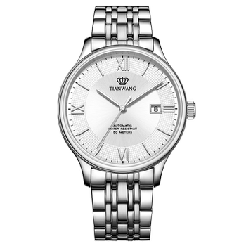 Tianwang Watch Business Large Dial Automatic Mechanical Watch 51316 Waterproof Steel Band Watch Men's New Year Gift