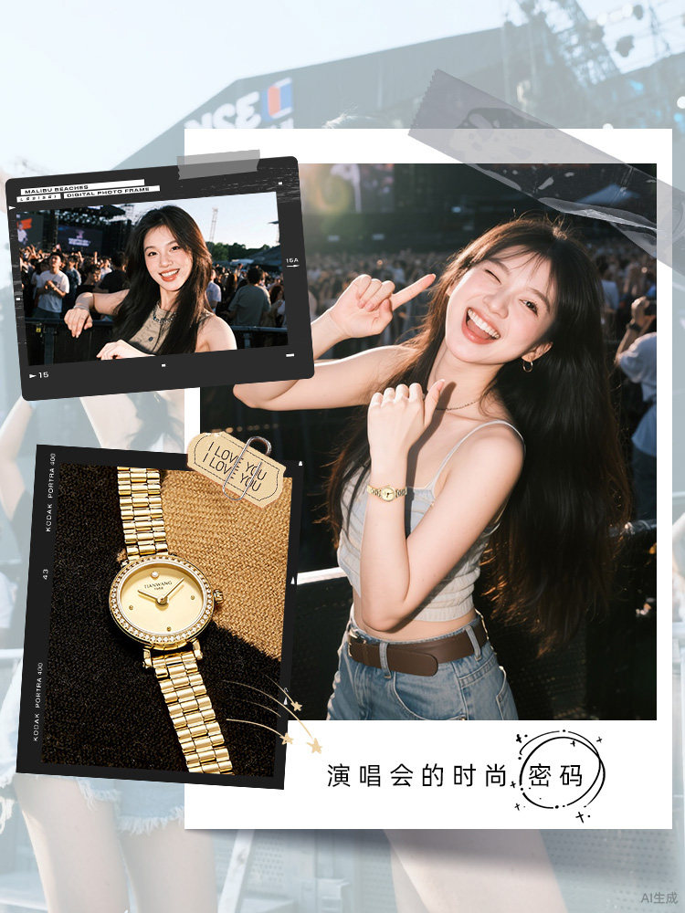 Tianwang Yuantao 22mm Small Dial Women's Watch with Real Diamonds, Slimming and Brightening Effect, Watch for Girls, Birthday and New Year Gift