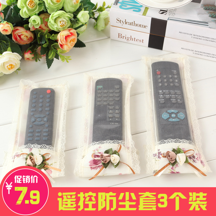 (daily special price) 3 only clothes TV air conditioning remote control cover dust cover remote control cover cloth art protective sleeves